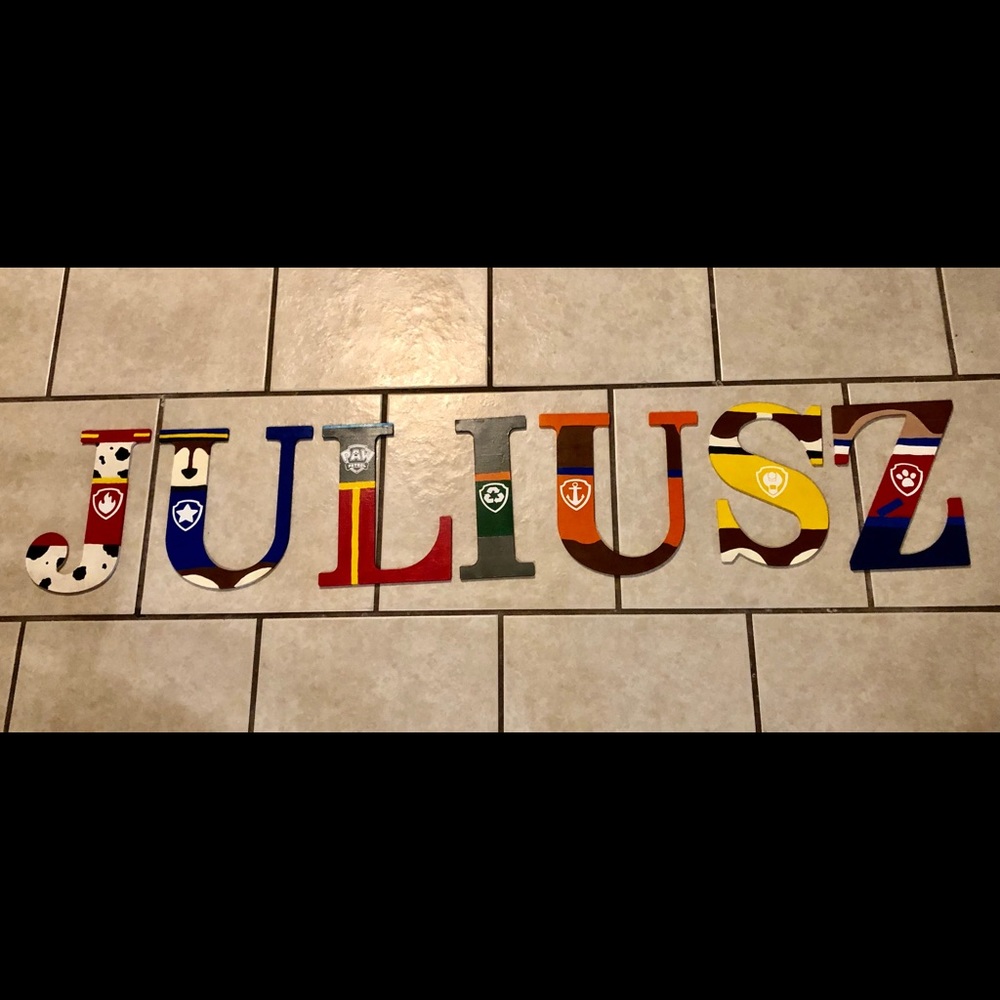 Custom Hand Painted Wood Letters - Picture 3 of 4